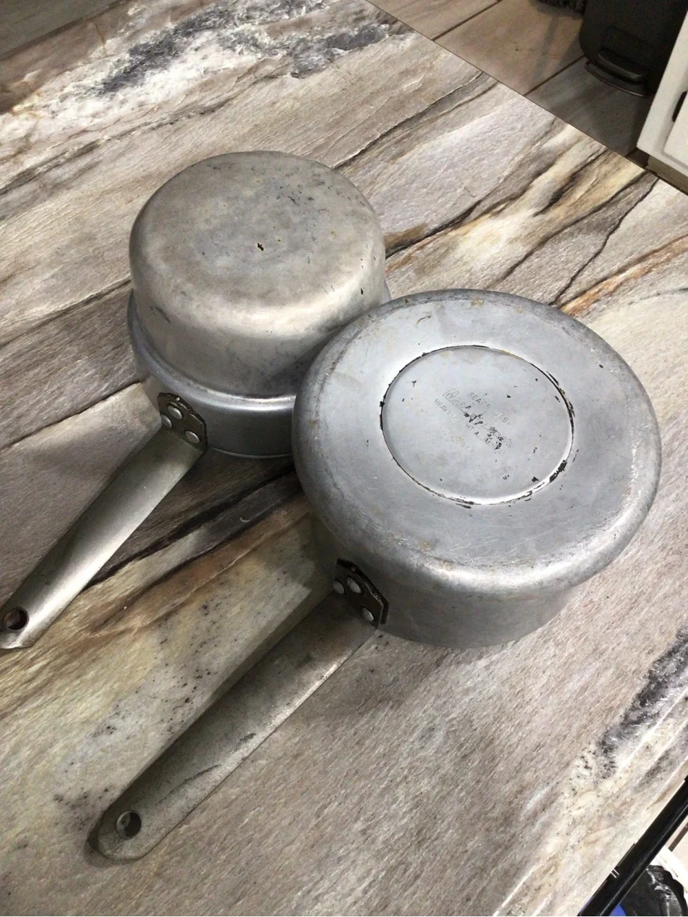 Vintage Sears Best Maid of Honor Heavy Aluminum Double Boiler 1.5 Qt No Lid